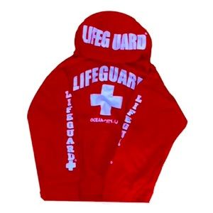 Small Red Official Lifeguard Hoodie
